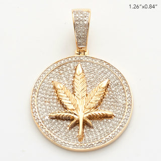 10KY 0.55CTW MICROPAVE DIAMOND MEDALLION WITH