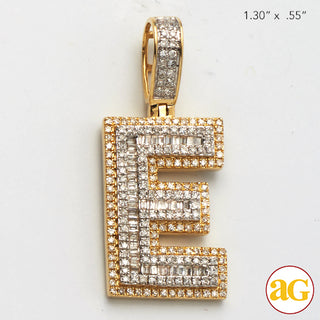 14KY 0.75 CTW DIAMOND INITIAL PENDANT 