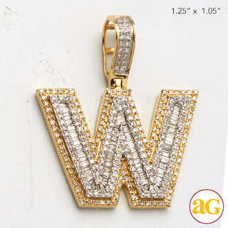 14KY 1.00 CTW DIAMOND INITIAL PENDANT 