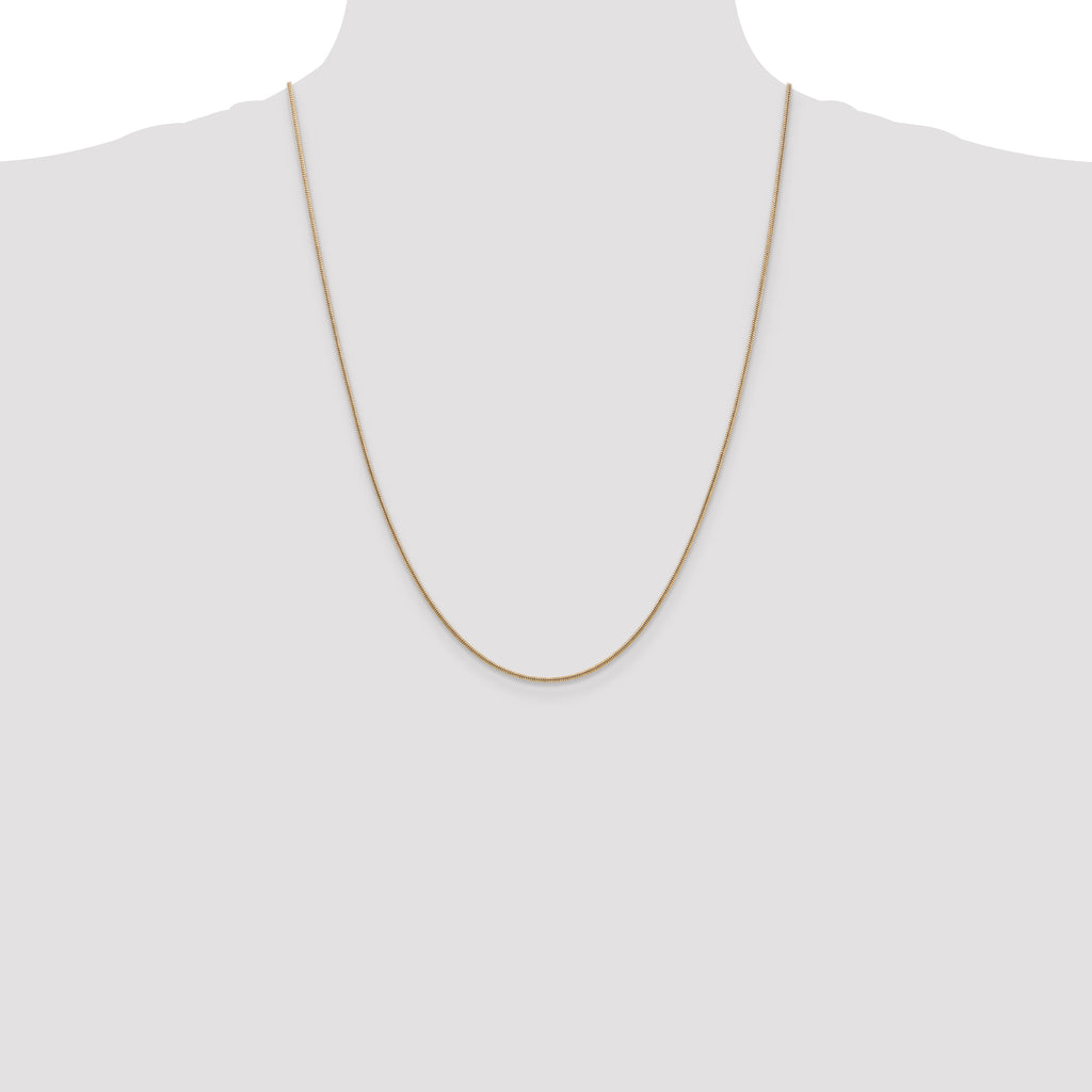 14k 1.4mm Round Snake Chain