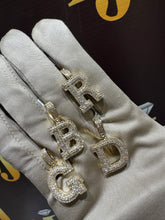 Load image into Gallery viewer, Yellow gold diamond initial pendant