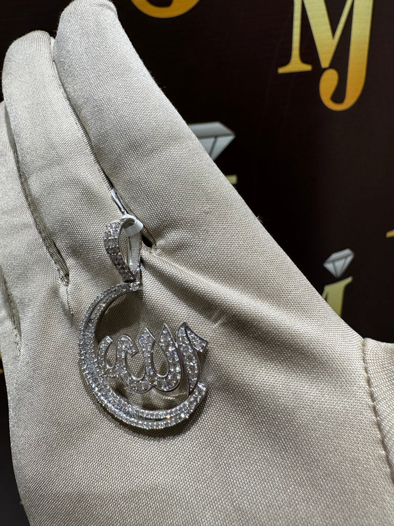 ☪️ ALLAH Diamond Baguette with Crescent Moon