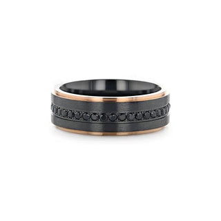 Black Titanium Sapphire Wedding Band