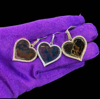 10K WG DIA HEART PICTURE PENDANT