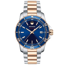 Cargar imagen en el visor de la galería, Movado Series 800 Two-Tone Rose Gold y Royal Blue Dial 2600149
